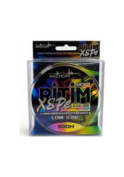 İp Örgü Misina - 8 Kat - Anchor Ritim X8 - 300mt - Ebruli - 0.22mm