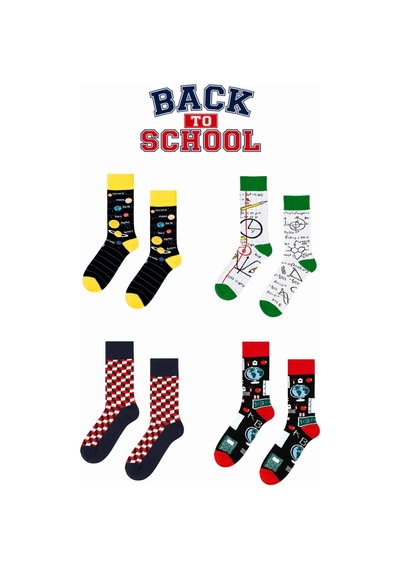 Carnaval Socks Okula Dönüş 4'lü Çorap Seti Okul Temalı Kalemlikli 2000386