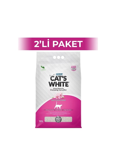 Cat's White Pudralı Bentonit Kedi Kumu 2 x 10 L
