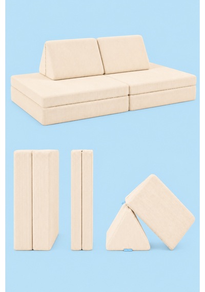 Funbed Sofa Çocuk Oyun Koltuğu, Modüler Katlanır Yatak Ve Oyun Minderi Seti, Süngerli Güvenli Çocuk Kanepe Krem - 889056427 Krem Funbed Sofa Çocuk Oyun Koltuğu, Modüler Katlanır Yatak Ve Oyun Minderi Seti, Süngerli Güvenli Çocuk Kanepe Krem - 889056427 Krem