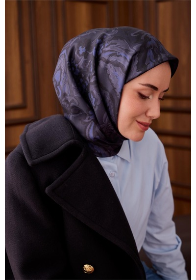 Silk Home Twill Ipek Eşarp 11485-65 Koyu lacivert