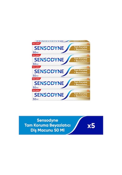 Sensodyne Tam Koruma+ Beyazlatıcı Diş Macunu 5 x 50 ML