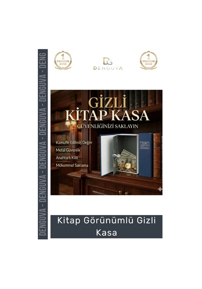 Gizlikasa Sözlük Tasarımlı Metal İç Hazneli Güvenli Kilitli Küçük Boy Kitap Görünümlü Gizli Kasa