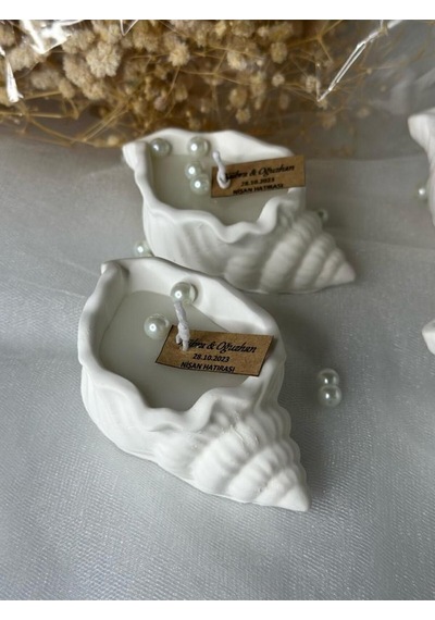 Bernami Mumluk Şamdanpinterest 20 Adet Deniz Kabuğu Mum Söz, Nişan, Nikah, Bebek Doğum, Bebek Mevlüdü Hediyeliği Diğer