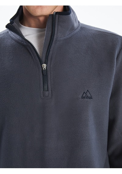 Lcw Eco Lacivert Dik Yaka Biyeli Erkek Sweatshirt