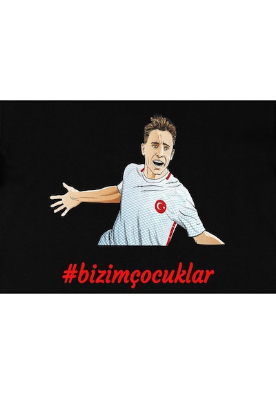 Noıssey Siyah Kırmızı Beyaz Türkiye Milli Takım Taraftarı Baskılı Unisex Oversize Yeni Sezon