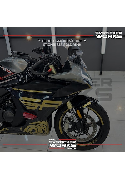 Cfmoto 450sr Grenaj Sticker Sağ Sol Gold Renk New Design Diğer