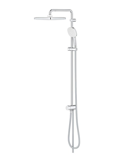 Grohe Tempesta Cosmopolitan System 250 Cube Duvar Bağlantılı, Divertörlü Duş Sistemi - 26694001 Gümüş