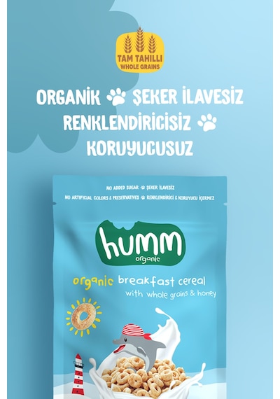 Organik Tam Tahıllı Ve Ballı Kahvaltılık Gevrek - 80g