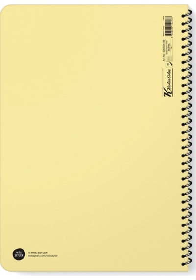 Hisli Şeyler Sıkıldım Artık A4 80 Sayfa Çizgili Spiralli Defter 500504-99 Sarı