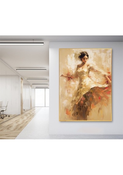 Dans Büyük Boy El Yapımı Yağlı Boya Tablo 85x115cm