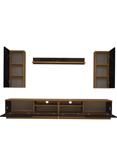 Decoraktiv Trendstyle 5220d Mdf Tv Ünitesi Tv Sehpası Pera - Siyah Mermer