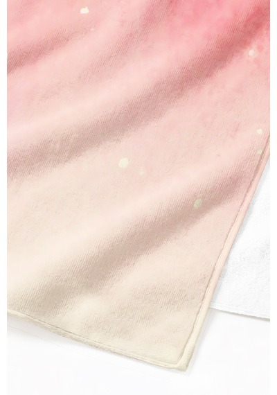 Pembe Degrade Estetik Plaj Havlusu - Minimalist Pastel Ombre Havuz Deniz Banyo Sahil Örtüsü Sessiz Tozu