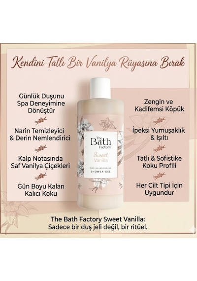 The Bath Factory Vanilya Aromalı Vücut Şampuanı