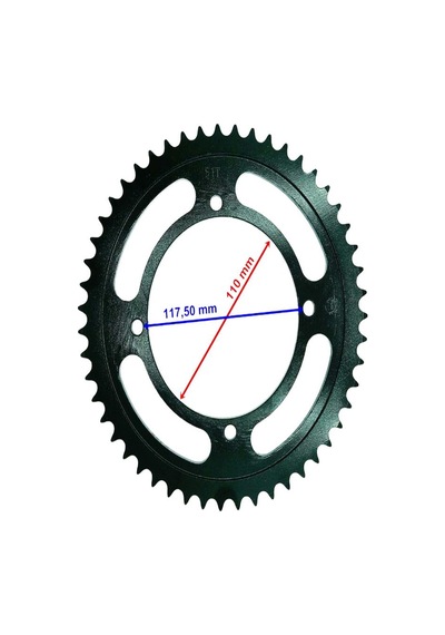 RACING KAWASAKİ UYUMLU KLX 150 ARKA DİŞLİ 428-51T İÇ 110 MM 4 DELİKLİ IND ÖM