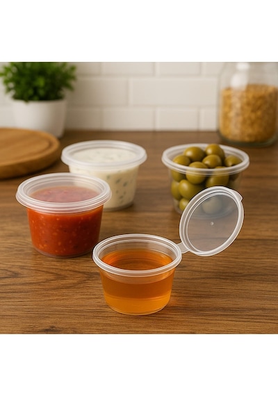 50 Adet 120 Ml Saklama Kabı 4 Oz Kemik Suyu, İlik Suyu, Anne Sütü, Sos Ve Püre Saklama Kabı, Dondurucu Uyumlu Buzluk Kabı, Sızdırmaz Kapaklı Çok Renkli