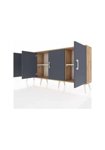 Arges Konsol 3 Raflı 4 Kapaklı 176x30x83 Çam-antrasit/aytaşı Antrasit/aytaşı Arges Konsol 3 Raflı 4 Kapaklı 176x30x83 Çam-antrasit/aytaşı Antrasit/aytaşı