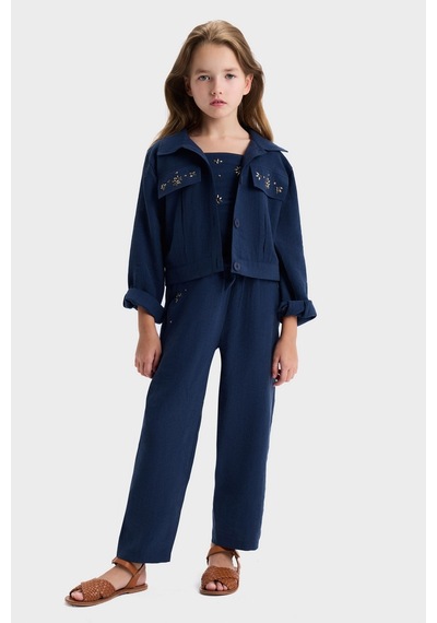Nk Kids Kız Çocuk Cashmere Pantolon Nk-51330-y Lacivert