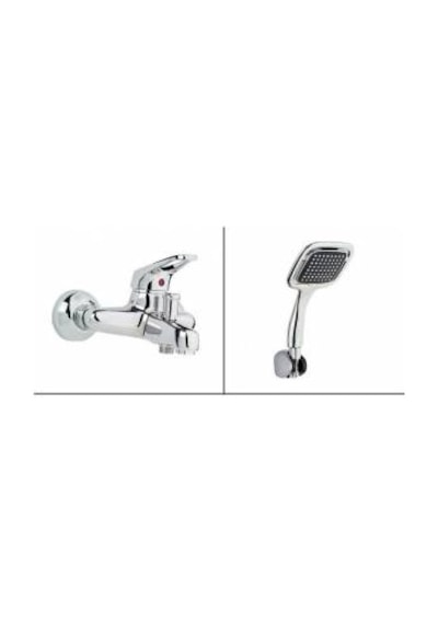 Aç Kapa Banyo Bataryası + Kare Duş Seti Krom Aç Kapa Banyo Bataryası + Kare Duş Seti Krom