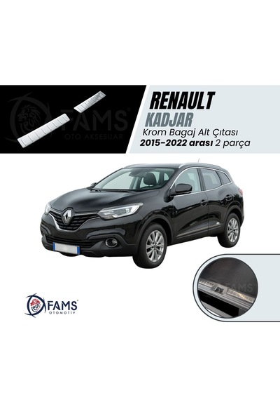 Renault Kadjar 2015-2022 Arası Bagaj İç Eşik Koruma 2 Prç. P.çelik Taşlı