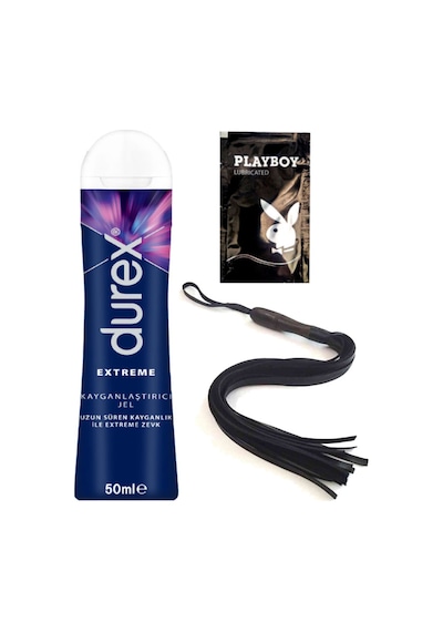 Durex Extreme Analjel 50 Ml + Siyah Püsküllü Deri Kirbaç + Hediye
