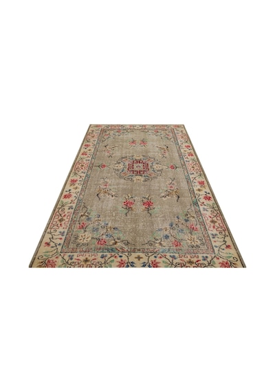 Gerçek El Dokuma Eskitme Vintage Halı 162 X 277 Cm 8846