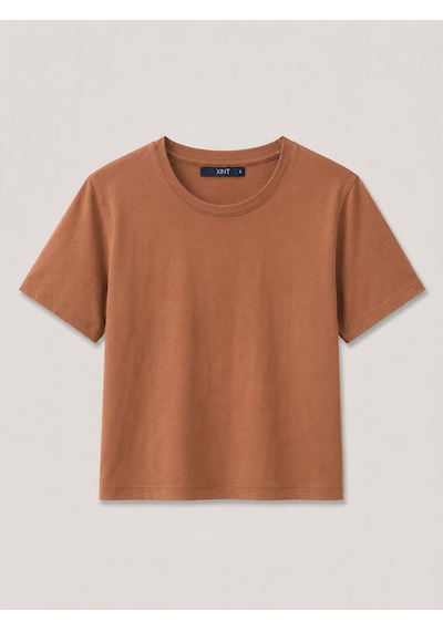 Xint Camel Regular Fit Bisiklet Yaka Pamuk Tişört 602269