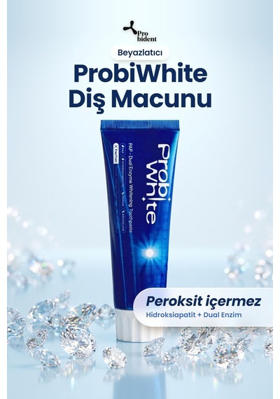 Probiwhite Beyazlatıcı Diş Macunu-pap Teknolojili,mikro Hidroksiapatit+enzim ,vegan Beyazlatma