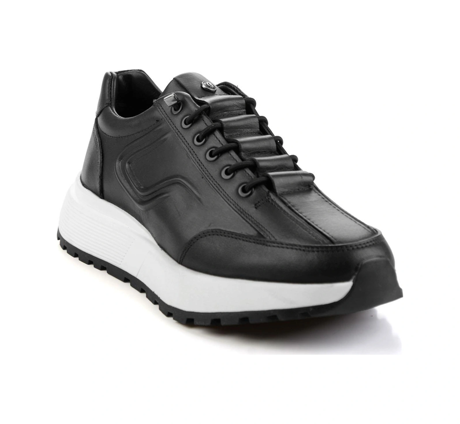Bambi Siyah Hakiki Deri Erkek Sneaker E01401011443 Siyah