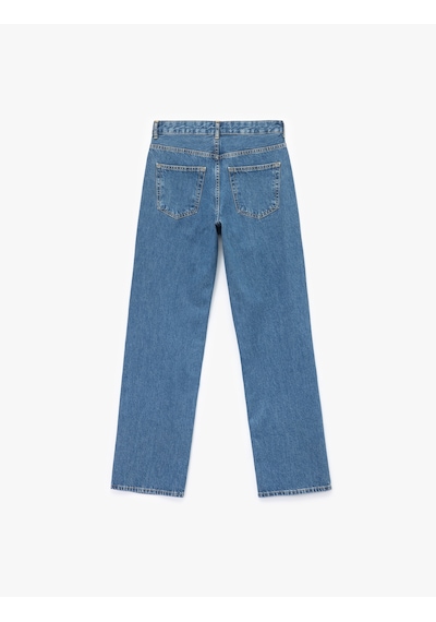 Koton Normal Bel Düz Paça Düğmeli Çiçekli Taşlı Jean Pantolon - Straight Jeans Koyu İndigo 6wal40189md Dark Indigo Koton Normal Bel Düz Paça Düğmeli Çiçekli Taşlı Jean Pantolon - Straight Jeans Koyu İndigo 6wal40189md Dark Indigo