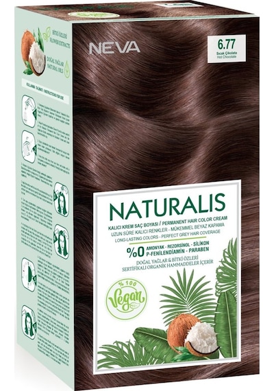 Nevacolor Naturalis Vegan Kalıcı Krem Saç Boyası Seti 6.77 Sıcak