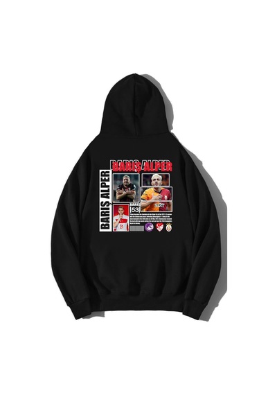 Brz Collection Unisex Oversize Barış Alper Yılmaz Hoodie Siyah