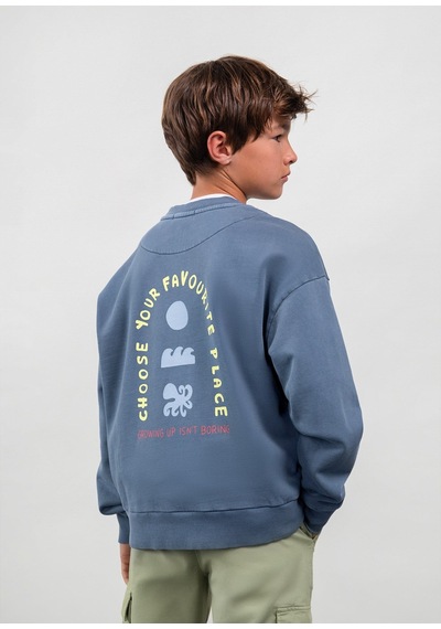 Mayoral Boston Erkek Çocuk Sweatshirt Mavi