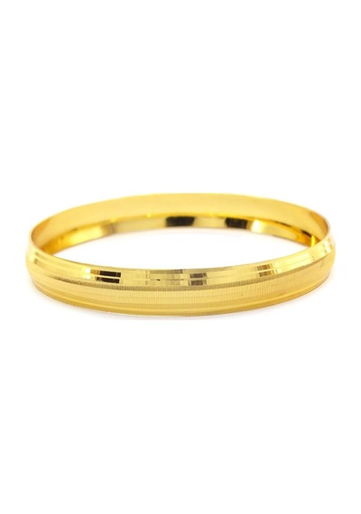 Altın Kaplama Dik Çizgili Bilezik 0.8 Cm Blz-3052 Altın