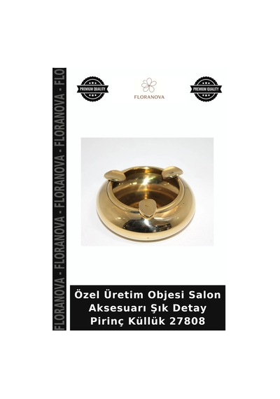Özel Üretim Objesi Salon Aksesuarı Şık Detay Pirinç Küllük 27808