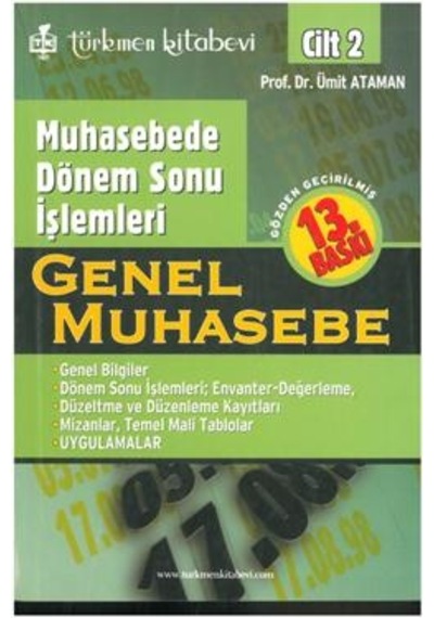 Genel Muhasebe Cilt: 2 Muhasebe Dön Sonu İşl.Ümit Ataman 2.El