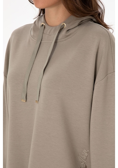 U.S. Polo Assn. Kadın Açık Haki Modal Karışımlı Kapüşonlu Sweatshirt 50313561-VR183