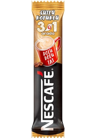 Nescafe 3'ü 1 Arada Sütlü Köpüklü Kahve 48 x 17.4 G