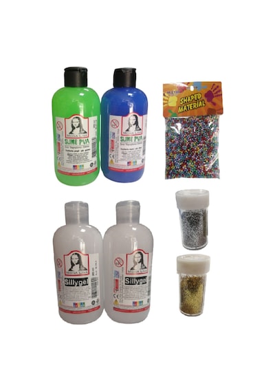 Slime Slaym Yapma Seti 250Ml 4 Adet + Toz Sim 2 Adet + Köpük N11.148