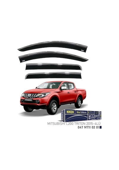 Mitsubishi L200 Triton Niken Kromlu Cam Rüzgarlığı 4lü Set 2015 2019