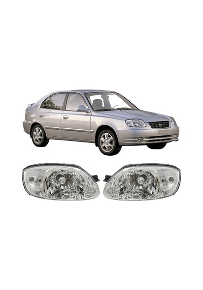 Far Takım Sağ + Sol Manuel Beyaz Sinyalli Hyundaı Accent Admıre 2003-2006
