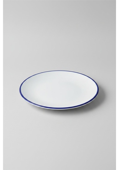 6'lı Valencia Servis Tabağı 25cm Rim Lacivert Rinart Krem