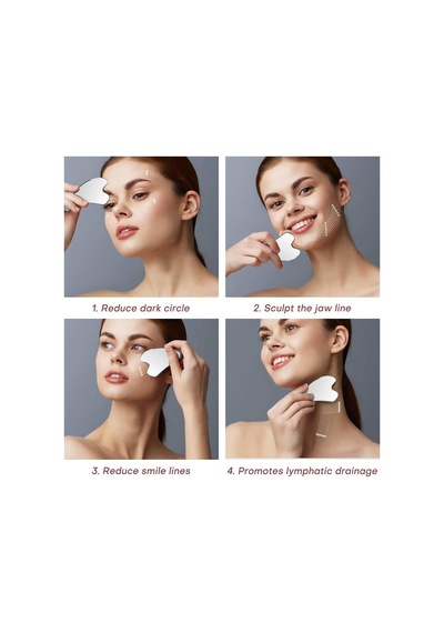 Metal Gua Sha Yüz Aletleri, Yüz İçin Guasha Aracı,% 100 304 Paslanmaz Çelik Gua Sha Aracı, Yüz, Vücut Ve Yüz İçin Premium Guasha Seti Cilt Sıkılaştırmak İçin Gua Sha Taşı