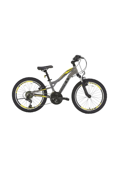 Bisan Buffalo - 24'' Jant 18 Vites Çocuk Bisikleti - Metalik Gri Sarı Çok Renkli