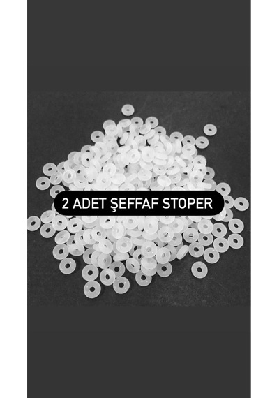 2 Li Şeffaf Stoper Durdurucu Charm Gümüş