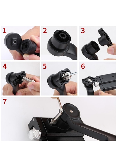 Gub Pro 2 Alüminyum Cnc Dikiz Aynası Bağlantılı Motosiklet Telefon Tutucu 360 Dönebilen, 7.2 İnç Uyumlu Siyah