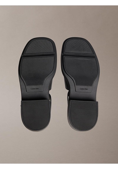 Calvin Klein Kadın Chunky Fisherm Deri Sandalet-14955 Siyah