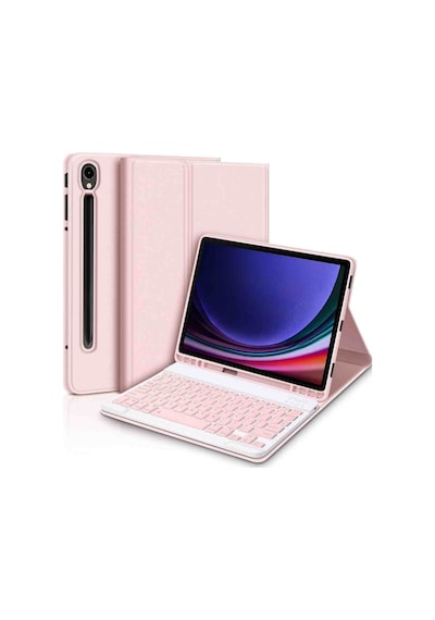 Galaxy Tab S9 / S9 Fe Uyumlu 10.9" Klavyeli Tablet Kılıfı Klavye + Stand