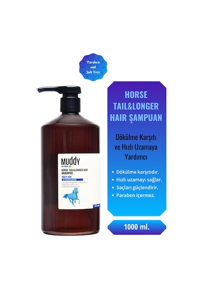 Muddy Dökülme Önleyici Horse Tail Şampuan 1 L + Onarıcı B-Tox Krem 1 L