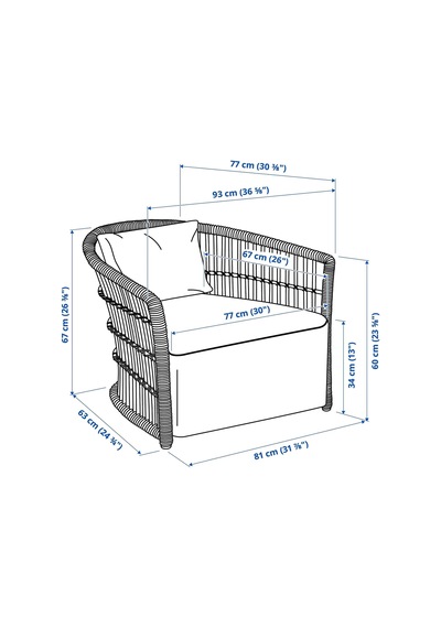 Ikea Gri Lüks Kanepe - Rattan Koltuk